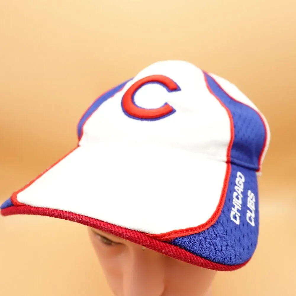 Chicago Cubs Hat Cap Strap Back White Blue Red Mens MLB Baseball One Size